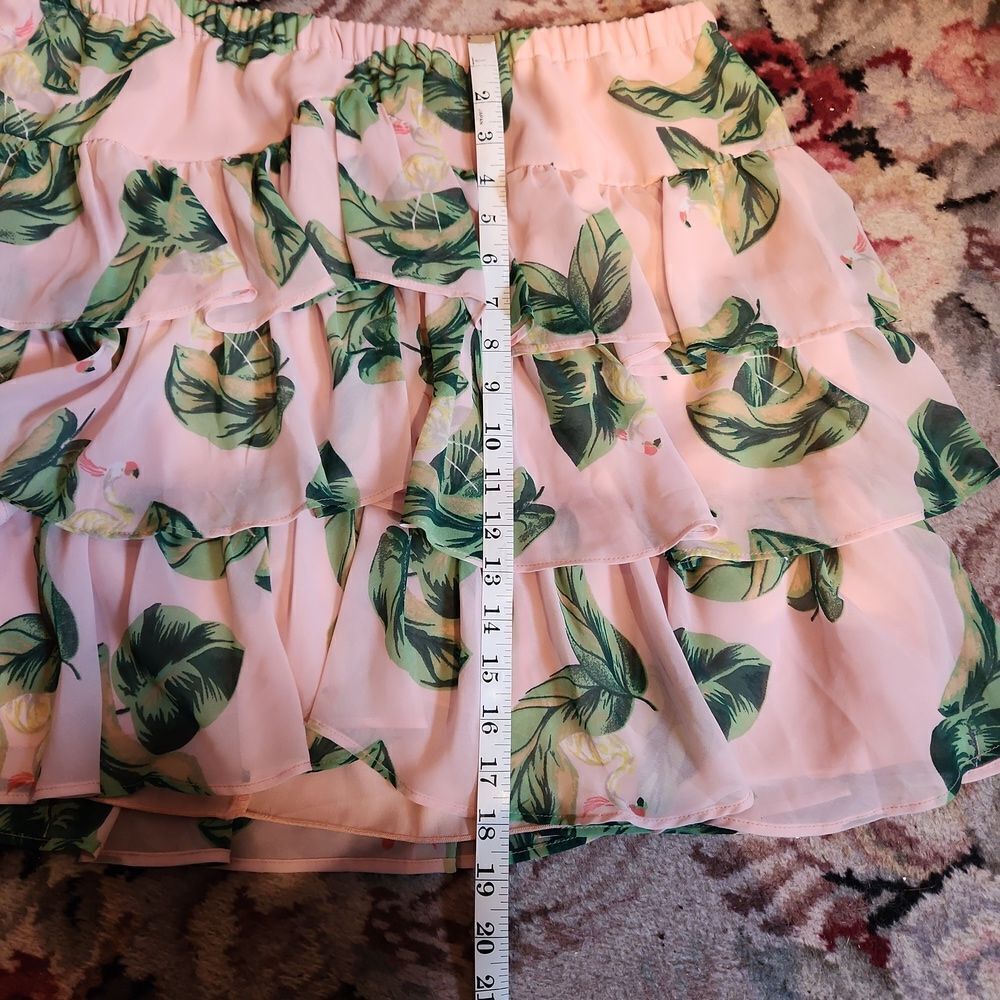 The Webster at Target Tropical Palm Tiered Frilly Skirt - Picture 7 of 8